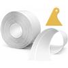 TAOYIO Zoccolo flessibile autoadesivo, 12M Zoccolo da cucina in PVC 50x20mm, Zoccolo autoadesivo per cucina e bagno 5x2 bianco