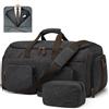 S-ZONE Borsa per indumenti da viaggio da viaggio Borsa da viaggio per uomo Borse da viaggio convertibili Borse da viaggio Bagagli da appendere Valigia da viaggio con borsa da toilette, Nero, 50L