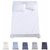 Todocama Set di lenzuola da 4 pezzi - 3001 - Lenzuolo con angoli - Sopra - Due federe da 50 x 80 cm, (letto 105 x 190/200 cm, bianco)