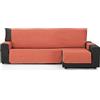 ECOMMERC3 | Fodera per divano Chaise Long 200 cm convalidata per chaise longue, braccio destro e sinistro, copridivano a chaise longue, regolabile, colore tegola