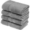 Superior - Set di Asciugamani per Le Mani in Cotone Egiziano 900 Grammi, 4 Pezzi, Antracite