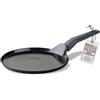 Fackelmann Statement - Padella per crepe da Ø 25 cm - Padella piatta rivestita in ceramica - Alluminio riciclato con rivestimento antiaderente - Per tutti i piani cottura, compresi quelli a induzione