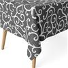 ECOMMERC3 Tovaglia antimacchia in cotone rettangolare 260x140 Loiret Grigio | Per il tavolo allungato, antimacchia, non assorbe i liquidi, si lava in lavatrice a freddo