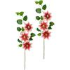 Flair Flower Fiore artificiale, fioriere artificiali, fiori artificiali, fiori artificiali, fiori decorativi, bouquet, fiori decorativi, 2 pezzi, bianco/rosa