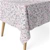 ECOMMERC3 | Tovaglia antimacchia per tavolo rettangolare dimensioni 100x140 cm | Tovaglia resinata antimacchia, ultra morbida, impermeabile, MAUI LILLA