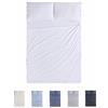 Todocama Set di lenzuola da 4 pezzi - 4002 - Lenzuolo con angoli - Sopra - Due federe da 50 x 80 cm (Letto 90 x 190/200 cm, Bianco)