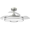 Eden pulse Ventilatore da soffitto in nichel, 3 pale pieghevoli, 32/44,5 x 108 cm, 3 temperature di luce