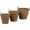 Urban Living NATURAL LIVING SET 3 CESTI GABY IN ALGHE MARINE S:P33CM M:P42CM L:P50CM