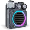 Muzen Cassa Bluetooth Portatile Cyber-cube, Altoparlante Bluetooth Mini con Luce RGB e Torcia LED, Speaker Bluetooth Impermeabile IPX5 Per Gaming Campeggio Esterno, Idee Regalo Uomo Ragazzo (grigio)