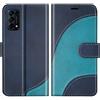 BoxTii Cover per Oppo Find X3 Lite 5G, Custodia in PU Pelle Portafoglio per Oppo Find X3 Lite 5G, Magnetica Cover a Libro con Slot per Schede, Blu