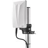 EMOS - Antenna interna ed esterna VILLAGE, antenna attiva universale per la ricezione a lunga distanza (0-80 km) di DVB-T2, DAB, FM, Full HD, con filtro LTE integrato, filtro 4G, 5G e amplificatore