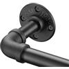 PUWOWYE Bastone per tende nero estensibile, bastone tenda soffitto industriale, Bastone Tenda possono diametro 25 mm, Bastoni per Tende Estensibili per finestre, 80-300cm