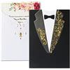 Hosmsua 20x inviti da matrimonio bianco e nero bronzante con sposo e sposa invito a nozze carte per festa di matrimonio, Trifold Inserts (20 pezzi)