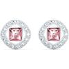 Swarovski Orecchini a lobo Una Angelic, Rosa, Placcato rodio