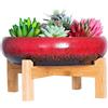 ARTKETTY Vasi per piante grasse, vasi per piante di cactus di grandi dimensioni con drenaggio, vaso bonsai in ceramica per interni per il giardino e la casa