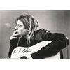 Heart Rock - Bandiera Kurt Cobain B&W Guitar, Qualità Italiana, Materiali resistenti e Colori Vivaci - Made in italy [100% Poliestere - 110x75 cm]