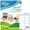 TICO Etichetta adesiva LP4W bianca 100fg A4 105x57mm (10et/fg) Laser Tico