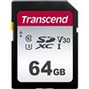 Transcend Scheda di memoria SDXC ad alta velocità da 64 GB (per fotocamere digitali/box foto/registrazioni e video/autoradio) Classe 10, UHS-I U1