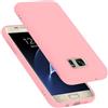 Cadorabo Custodia per Samsung Galaxy S7 in LIQUID ROSA - Morbida Cover Protettiva Sottile di Silicone TPU con Bordo Protezione - Ultra Slim Case Antiurto Gel Back Bumper Guscio