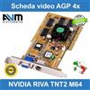 Scheda video AGP 4x NVIDIA RIVA TNT2 M64 32MB SDR VGA ASUS Gigabyte Sparkle MSI