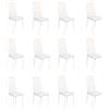 GOKHOMX Set di 12 sedie moderne da sala da pranzo, sedie da cucina con gambe in metallo, sedie da sala da pranzo, imbottite in similpelle, per sale da pranzo, cucina, ristorante, colore: bianco