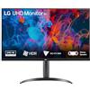 LG 32UR550 Monitor 32" UltraHD 4K LED VA HDR 10, 3840x2160, 4ms, AMD FreeSync 60Hz, Audio Stereo 10W, HDMI 2.0 (HDCP 2.2), Display Port 1.4, AUX, Stand Pivot, Schermo Antiriflesso, Flicker Safe, Nero