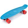 meteor Skateboard Mini Cruiser Retro Board Completo con Cuscinetti ABEC-7 e Ruote PU Ideale per Bambini Adolescenti e Adulti Ragazzo e Ragazza (Neon Blue/Red/Silver)