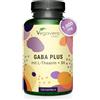 Vegavero GABA PLUS | 1000 mg | con L-TEANINA e VITAMINA B6 | 120 caspule | Per Stress, Ansia e Insonnia | Rilassamento Fisico e Mentale | Vegavero® | Vegan