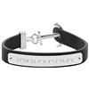 Paul Hewitt Bracciale Uomo Signum Coordinate - Bracciale Uomo Ancora (Nero) Bracciale Uomo Acciaio con Ciondolo a Forma di Ancora (Acciaio)