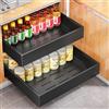 SAYZH Cassetto Telescopico, Ripiani per Cassetti Estraibili per Armadio da Cucina, Cassetto Scorrevole Estensibile Estraibile, Senza Bisogno di Trapano e Chiodi (Nero, 40 CM L x 43 CM P x 9 CM A)