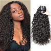 RICHAIR Human Brazilian Curly Hair Bundles Kinky Curly Brazilian Virgin Human Hair 80 Gram/Bundle (20 20 20, Natural Color)