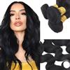 Elailite Extension Matassa Capelli Veri Tessitura Brazilian Bundle Human Hair Ricci Ondulati Fascia Unica 100g 60cm #1B Nero Naturale