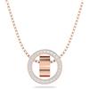 Swarovski Pendente Hollow, Bianco, Placcato color oro rosa