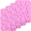 Newk Stampo in silicone a tema marino, confezione da 4, conchiglie, cavallucci marini, stelle marine, tartarughe, stampi in silicone per fondente, caramelle dure, decorazioni per torte, resina,