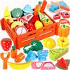 ENCOUN Frutta e Verdura Giocattolo per Bambini, Frutta da Tagliare Giocattolo, Cibo Giocattolo per Bambini, Accessori Cucina Bambini, Frutta Legno da Tagliare Montessori 2+Anni Giochi di Ruolo Regalo