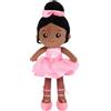 OUOZZZ Gioco Bambini 1 Anno - Bambola Afroamericana di Pezza Morbida, Peluche Sicuro, Regalo per Bambina 1-6 Anni, 36cm