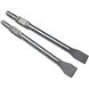 WERHE Set di Scalpelli Piatti 35/50x410 mm, SDS Hex | acciaio per utensili temprato, finitura sabbiata, diametro 25 mm, peso 3,2 kg, compatibile con martelli demolitori, Set da 2