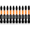 Hilpaty Set di 10 Inserti Avvitatore Pozidriv PZ1*2 PZ2*6 PZ3*2, Bit di Cacciavite Magnetico Impulsi, Lunghezza 50mm e Codolo Esagonale 1/4