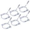 SKIR'CO Fascette stringitubo (6 pz) per tubi Ø 75-80 mm, argento