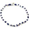 Spadarella Gioielli VLNET ® | Bracciale Spadarella Unisex | Argento 925 Diametro 5 mm + Cotone Nautico Blu Acceso | Fatto a mano in Italia | Lunghezza 17 cm