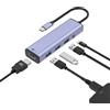 IVSHOWCO Hub USB C, 5in1 adattatore multiporta tipo C con HDMI 4K, 3 USB-A, 100W PD, custodia in alluminio Dongle USB-C compatibile con MacBook Pro/Air, iPad Pro, iMac, iPhone 15 Pro/Pro Max, XPS