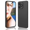 DESSEN Cover per Realme C53 / Realme C51 / Realme Note 50 - Liquido Silicone Custodia Antiurto Protezione Case Sottile e Morbida TPU Bumper con Fodera Microfibra Antigraffio, Nero