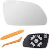 BouGPeng Vetro a specchio sostituzione per VW Polo 9N 2005-2009/Skoda Oktavia (1Z3/1Z5) 2004-2008 Riscaldabile Specchio esterno regolabile adatto lente di retromarcia specchio di vetro di retromarcia(Destro)