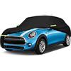 Katsiro Copertura per auto completa compatibile con Mini Cooper 2000-2022, copertura auto per interni ed esterni con porta a cerniera e cinghia antivento per tutte le condizioni atmosferiche(3 porte)