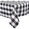 NatureMan Tovaglia quadrata in bianco e nero, 80 x 80 cm, con motivo a quadri, in bianco e nero, impermeabile, lavabile, per casa, cucina, cena, feste, interni, esterni