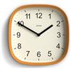 Jones Clocks® Sprite Orologio a parete | Orologio quadrato moderno retro arrotondato | 25cm | Giallo senape | Numeri facili da leggere | Perfetto per cucina o ufficio