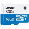 Lexar LSDMI16GBBEU300 Scheda di Memoria microSDH con microSDXC UHS i da 16GB