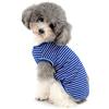 Zunea Maglietta per Cani Piccola Taglia Estate Cuccioli Canottiera in Morbido Cotone Canottiera a Righe Fresco Abbigliamento per Gatti Chihuahua e Animali Domestici Blu S