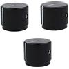 Guyker 3Pcs Guitar Aluminum Flat Top Control Knobs Dia. 6mm(0.24) Shaft Pots - Dome Tuning Potentiometer Knob Replacement Part for Electric Guitar or Precision Bass