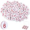 Tenare 100 Etichette Numerate in Plastica Gettoni con Numeri 1-100 Piccole Targhette Identificative Impermeabili con Foro per Guardaroba Hotel Bagagli, Senza Anelli Portachiavi (Bianco, Rosso)